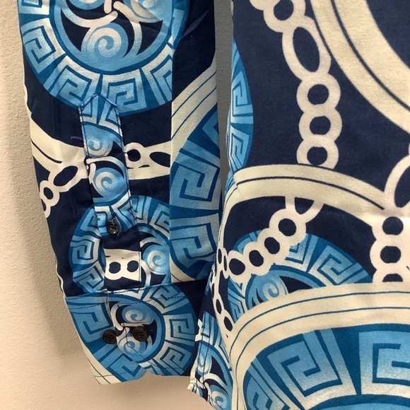 Silver Stone Size Large Paisley Collection Long Sleeve Men's Modern Fit. New - Picture 3 of 5